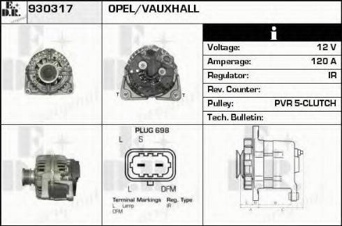 EDR 930317 - Alternator autospares.lv