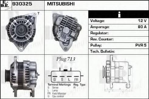 EDR 930325 - Alternator autospares.lv