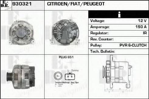 EDR 930321 - Alternator autospares.lv