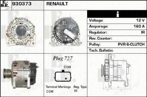 EDR 930373 - Alternator autospares.lv