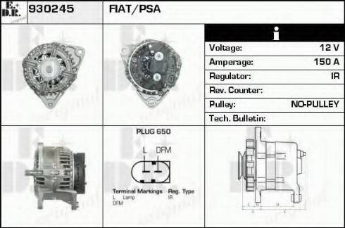 EDR 930245 - Alternator autospares.lv