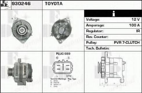 EDR 930246 - Alternator autospares.lv