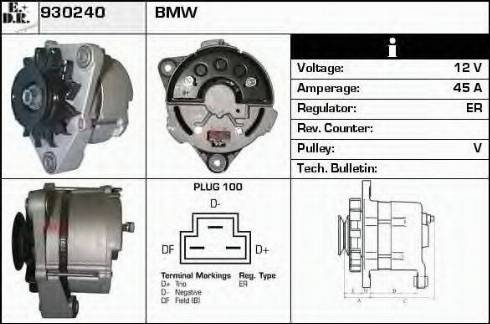 EDR 930240 - Alternator autospares.lv