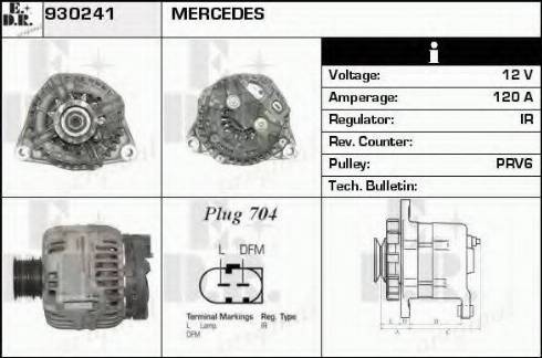 EDR 930241 - Alternator autospares.lv