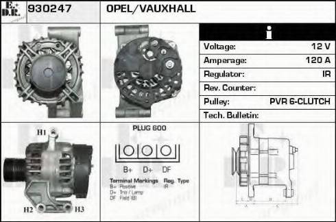 EDR 930247 - Alternator autospares.lv