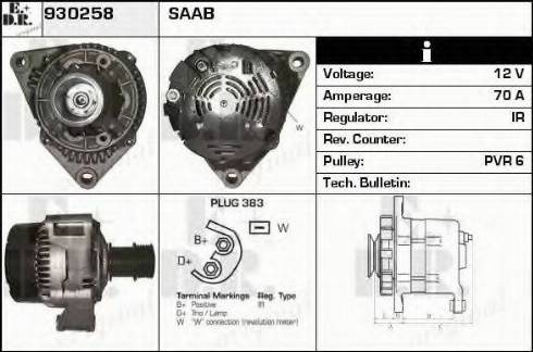 EDR 930258 - Alternator autospares.lv