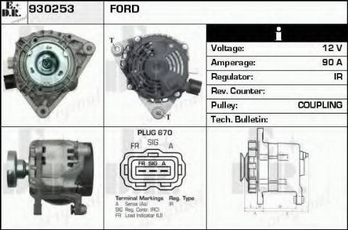 EDR 930253 - Alternator autospares.lv