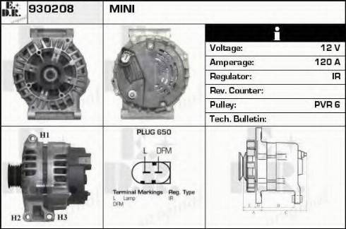 EDR 930208 - Alternator autospares.lv