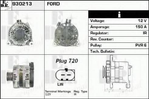 EDR 930213 - Alternator autospares.lv