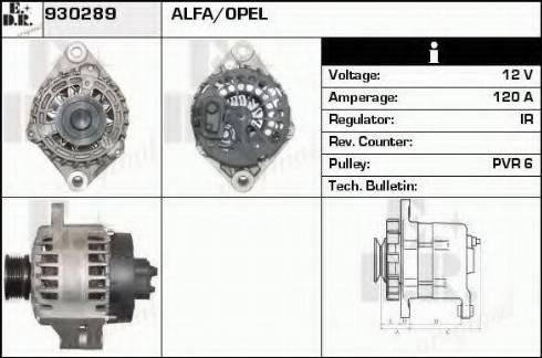 EDR 930289 - Alternator autospares.lv