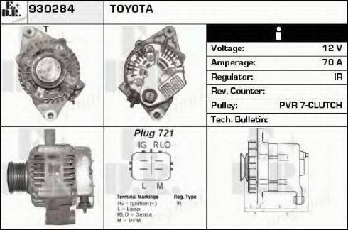 EDR 930284 - Alternator autospares.lv