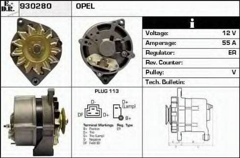 EDR 930280 - Alternator autospares.lv