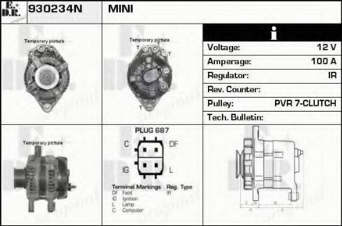 EDR 930234N - Alternator autospares.lv