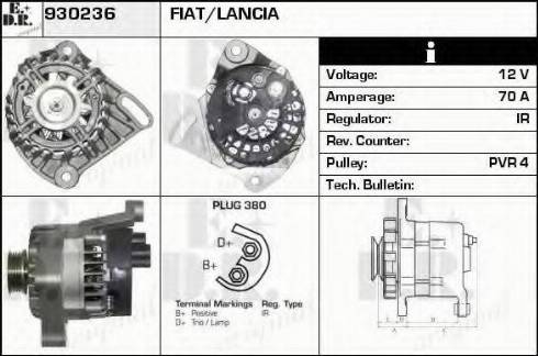 EDR 930236 - Alternator autospares.lv