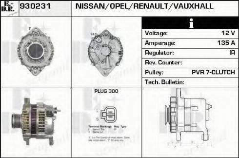 EDR 930231 - Alternator autospares.lv