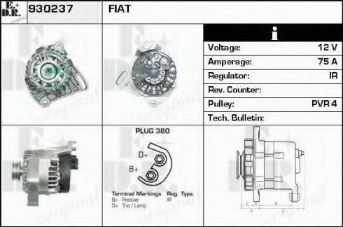 EDR 930237 - Alternator autospares.lv