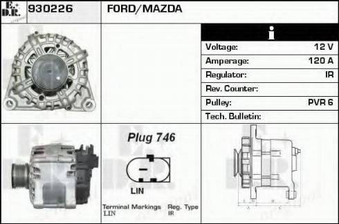 EDR 930226 - Alternator autospares.lv