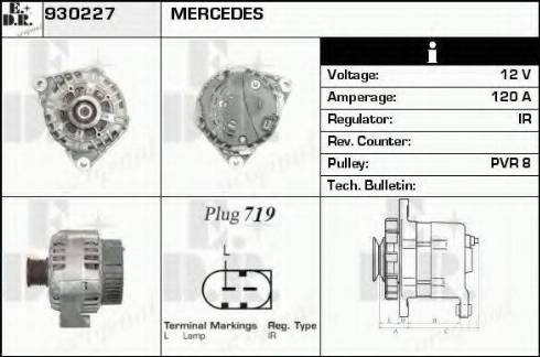 EDR 930227 - Alternator autospares.lv