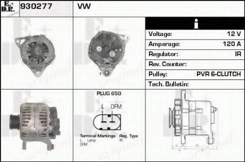 EDR 930277 - Alternator autospares.lv