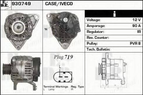 EDR 930749 - Alternator autospares.lv