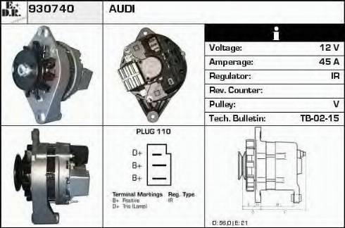 EDR 930740 - Alternator autospares.lv