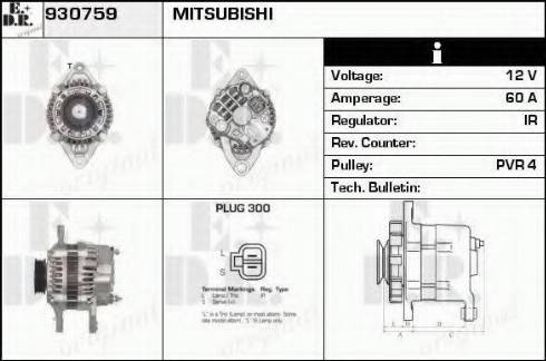 EDR 930759 - Alternator autospares.lv