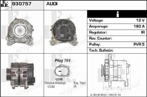 EDR 930757 - Alternator autospares.lv