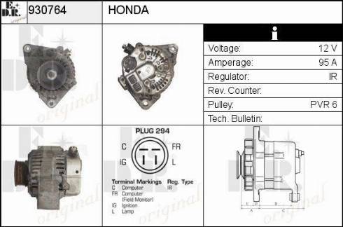 EDR 930764 - Alternator autospares.lv