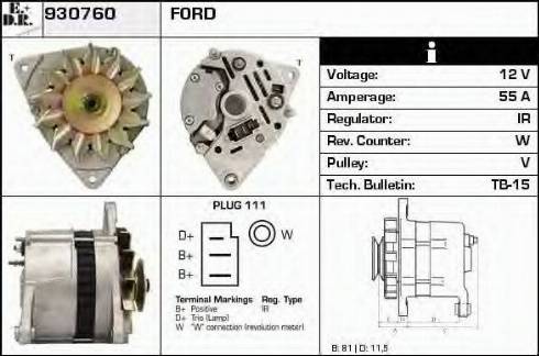 EDR 930760 - Alternator autospares.lv