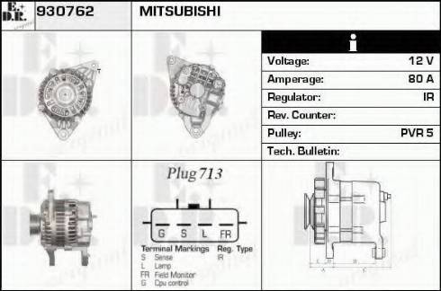 EDR 930762 - Alternator autospares.lv