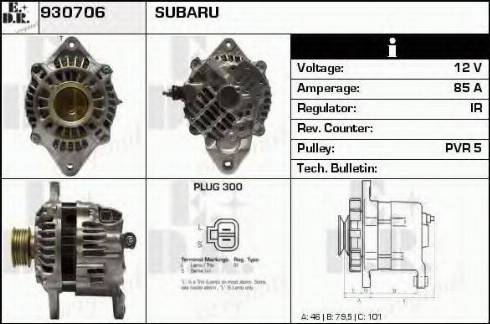 EDR 930706 - Alternator autospares.lv