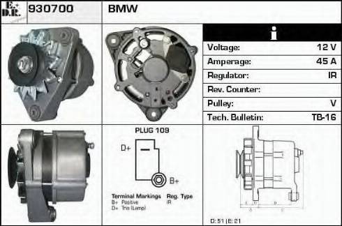 EDR 930700 - Alternator autospares.lv