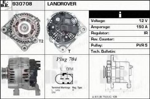 EDR 930708 - Alternator autospares.lv