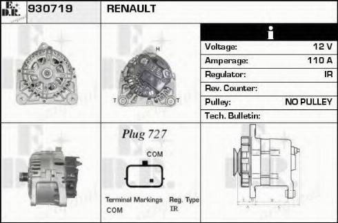 EDR 930719 - Alternator autospares.lv