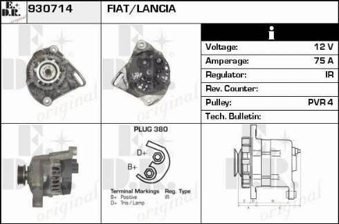 EDR 930714 - Alternator autospares.lv