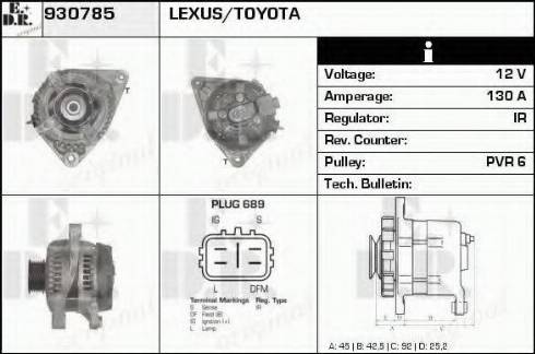 EDR 930785 - Alternator autospares.lv