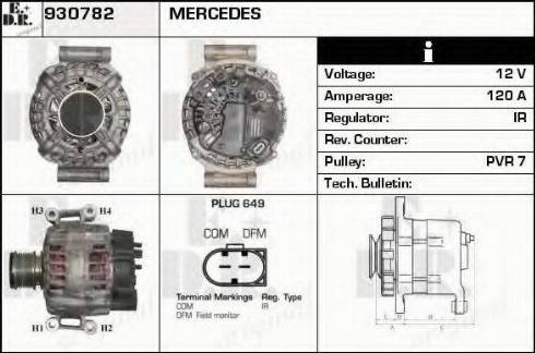 EDR 930782 - Alternator autospares.lv