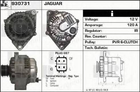 EDR 930731 - Alternator autospares.lv