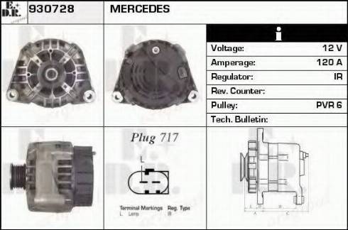 EDR 930728 - Alternator autospares.lv