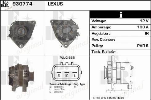 EDR 930774 - Alternator autospares.lv