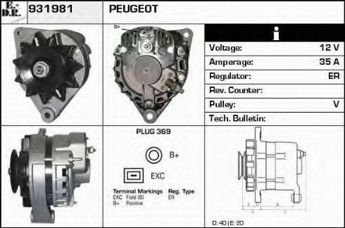 EDR 931981 - Alternator autospares.lv