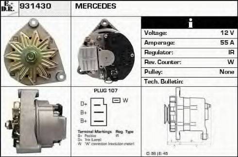 EDR 931430 - Alternator autospares.lv