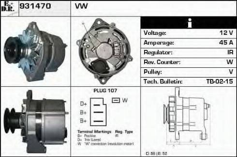 EDR 931470 - Alternator autospares.lv