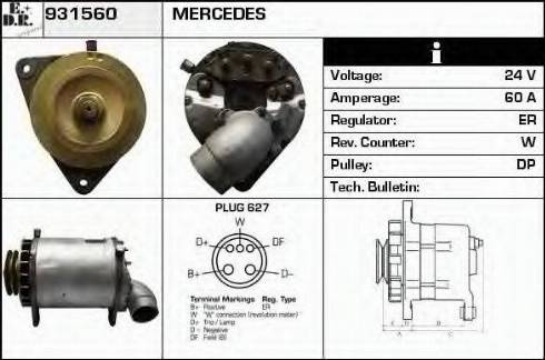 EDR 931560 - Alternator autospares.lv