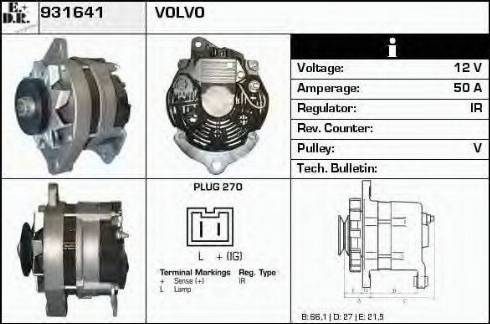 EDR 931641 - Alternator autospares.lv