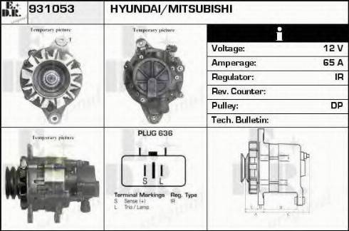 EDR 931053 - Alternator autospares.lv