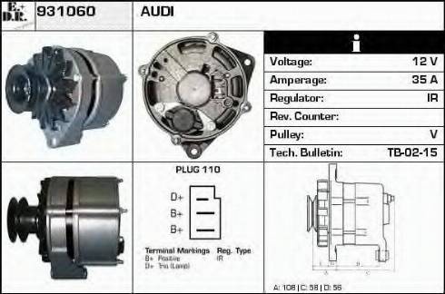 EDR 931060 - Alternator autospares.lv