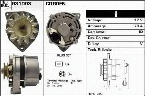 EDR 931003 - Alternator autospares.lv