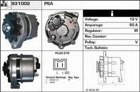 EDR 931002 - Alternator autospares.lv