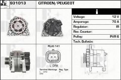 EDR 931013 - Alternator autospares.lv